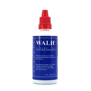 Botella pequeña de aceite lubricante Wahl de 30ml (1 oz) para mantenimiento de máquinas de barbería.