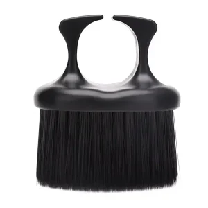 Cepillo tipo anillo negro ergonómico para limpieza de degradados en barbería.