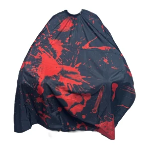 Capa de corte profesional Ref 003 con estampado geométrico de diamantes en colores negro y amarillo neón.