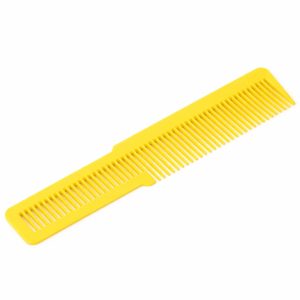 Peineta de corte plana tipo Wahl genérica en color amarillo para barbería profesional.