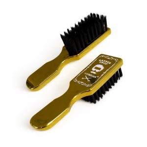 Cepillo pulidor de barbería profesional con acabado dorado metalizado Hanqian.