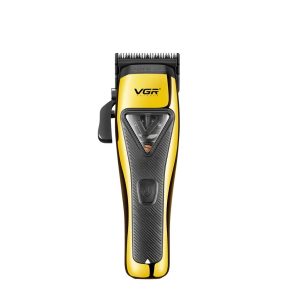 Máquina de corte profesional VGR V-015 con diseño ergonómico y pantalla digital LED.