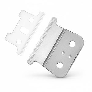 Set de cuchilla T-Outliner plateada con cuchilla móvil de cerámica blanca para trimmer profesional.