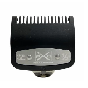 Guía premium profesional #0.5 de 1.5mm con clip metálico de seguridad y logo PB Para Barberos.
