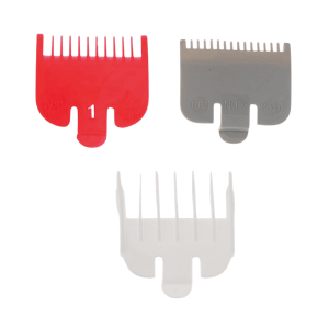 Set de 3 guías plásticas de precisión en colores rojo, gris y blanco para transiciones de degradado.