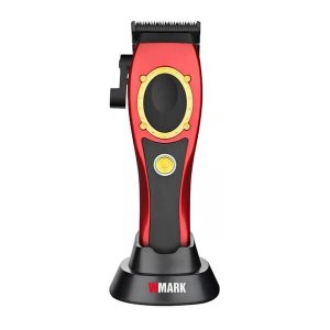 Máquina de corte profesional WMARK NG-7030 en color rojo brillante con pantalla digital.