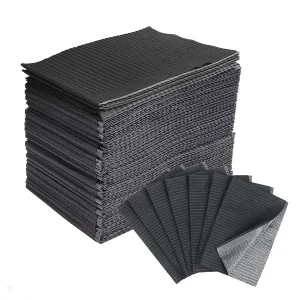 Paquete de 50 campos estériles de color azul para mesa de trabajo de tatuaje.