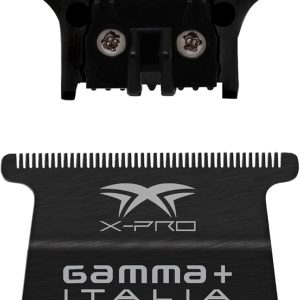 Juego de cuchillas extra anchas Diamond Wider Fixed y Moving Blade con recubrimiento de diamante DLC para barbería profesional.