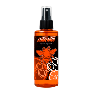 Envase negro de After Shave Authentic Vision Imperial de 250ml con atomizador y etiqueta naranja característica de la marca.