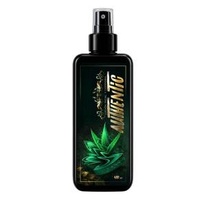 Loción facial y corporal Inefable de Authentic en envase negro grande de 495 ml con atomizador spray y etiqueta con diseño de aloe vera y letras doradas.