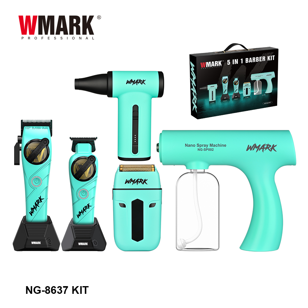 Combo WMARK 5 en 1 Barber Kit (NG-8637) - Set Completo de Barbería - Image 2